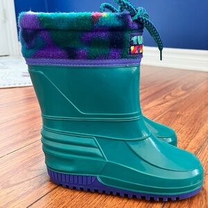 Epic and amazing Y2K vintage Colorful Kids' Rain/winter Boots by TUFF KIKS
